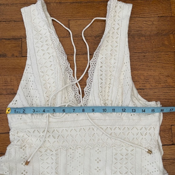 Free People Running Through My Mind Maxi Dress White Lace Sz L - Picture 7 of 8